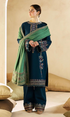 Zara Shahjahan - 3PC Danak Embroidered Shirt with Embroidered Shawl and Trouser