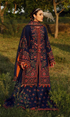 Hussain Rehar - 3PC Embroided Dhanak Fabric Shirt With Embroided Dhanak Shawl