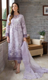 Maria B. - 3PC Heavy Embroidered Lawn Suit With Four Sided Embroidered Organza Dupatta