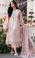 Bin Ilyas - 3PC Embroidered Lawn Shirt with Embroidered Organza Dupatta