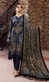 Maria B. - 3PC Heavy Embroidered Dhanak Suit With Printed Wool Shawl