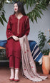 Aisling - 3PC Dhanak Embroidered Shirt With Embroidered Shawl