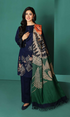 Nishat - 3PC Heavy Embroidered Dhanak Shirt With Printed Woolen Shawl