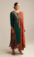 Hussain Rehar - 3PC Heavy Embroidered Dhanak Suit